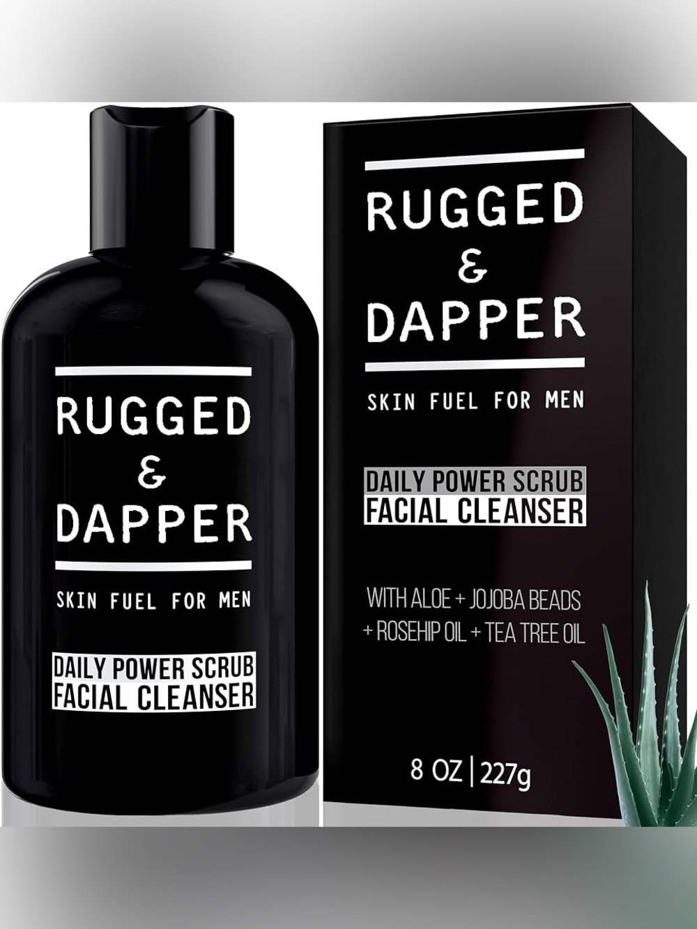 Rugged & Dapper Daily Power Scrub Facial Cleanser - Black